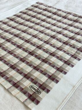 Vintage Missoni Textured Plaid Cotton Bandana Scarf Made in Japan Unisex